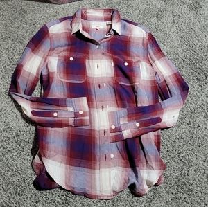 Levi's boyfriend fit plaid button down